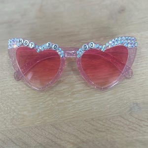 Chappell Gaga Gem Rhinestone Festival Gig Concert Heart Shaped Sunglasses - can be personalised