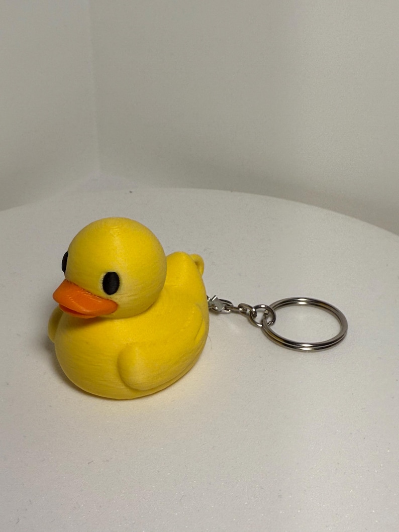 3D Printed Rubber Duck Keychain, Eco-friendly Ducky - Etsy