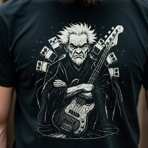 Bass Messiah T-Shirt, Funny Bass Player Tee, Gifts for Bassists, Music Shirt, Cult Design, Unique Bass Lover Gift, Bass Guitar T Shirt