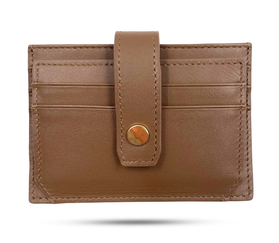 ★lemasque★ Dow Soft Women's Leather Card Wallet Powder Pin Minimalist Womens Wallet, Personalized Leather Clutch, Women