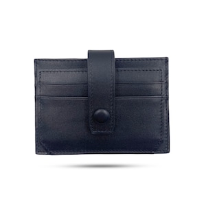 Billetera/tarjetero delgado y plegable *mini* de VLYRN para mujer con bloqueo RFID (negro) (8 ranuras en total - *1 tarjeta/ranura)
