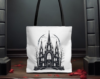 Gothic Style Tote Bag Halloween Style Tote Bag Goth Tote Bag Dark Academia Bag