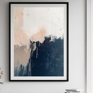 Navy Blue Abstract Wall Art - Modern, Contemporary, Home Decor, Print, Poster, Printable, Instant Download, Digital.
