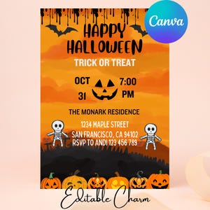 Editable Halloween Birthday Invitation, Printable Halloween Ghost Invite, Spooktacular Ghost Party Invite, Halloween Birthday Ghost Party