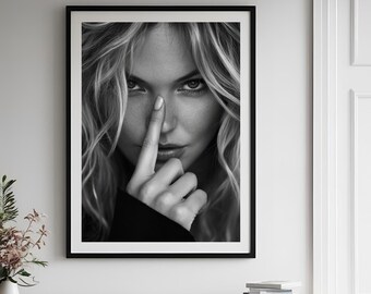 Kate Moss Print Wall Art. Life is a Joke. Fashion Poster or Canvas Art