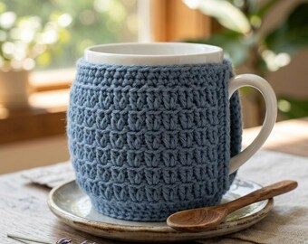 Crochet Cup Cozy Pattern PDF, Coffee Cup Sleeve Crochet Pattern, Reusable Cup Wrap, Instant Download, Easy DIY Gift.