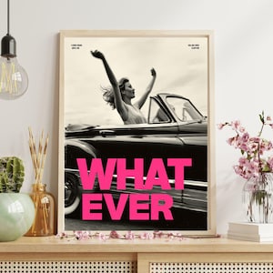 Trendy Collage Apartment Print, Black And White Y2k Fashion Print, Feminist Pink Stylish And Cool Girl Aesthetic Art for Teen Room, Dorm.