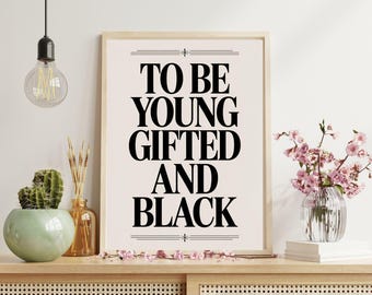 Black Excellence, Black Woman Art Print, Black Art, Quotes Graduate, Aesthetic Wall Art, Modern Home Decor, Black and White DIGITAL DOWNLOAD