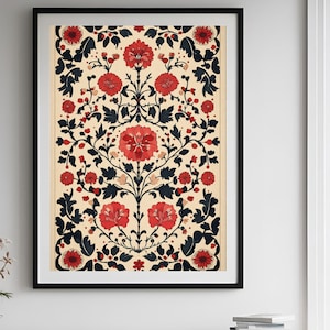 Pichwai Painting Tree of Life - Exquisite Indian Folk Art, pichwai painting Indian Artwork, Digital Download, Printable Wall Decor.