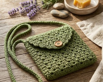 Crochet Mini Crossbody Bag Pattern PDF, Small Crochet Purse Pattern, Mini Shoulder Bag Tutorial, Cute Handbag, DIY Gift, Digital Download.