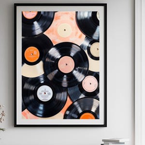 Póster de música de disco retro, arte de pared japonés, arte de pared de disco de vinilo vintage, impresión musical, arte de pared musical, impresión digital.