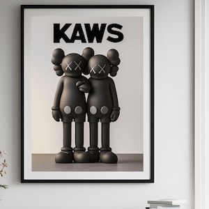 Hypebeast Toys Poster, Figure Printable Wall Art, Decor, Gift for Boyfriend, Digital Download, Kaws Poster Large Minimalist