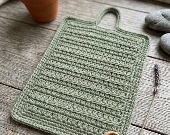 Crochet Kitchen Towel Pattern PDF, Hanging Dish Towel Crochet Pattern, Farmhouse Kitchen Decor, Instant Download, DIY Gift.