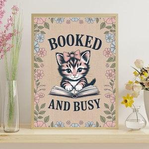 Book Lover Wall Art, Book Club Print, Cute Bookish Poster, Reading Quote Wall Art, Gift for Book Lovers, Bookish Wall Print, Printable Art.