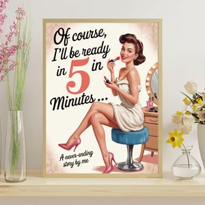blue Bathroom Print Unique Retro Vintage Wall Art 70s Bedroom Poster blue Trendy Aesthetic Digital Download Pin Up Girly Teenage Room Decor.