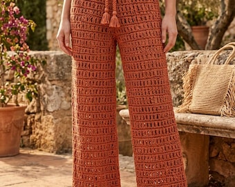 Crochet Easy Trouser Pattern PDF, Crochet Pants Pattern, Easy Crochet Trousers, Handmade Pants, Crochet Clothing, Digital Download.
