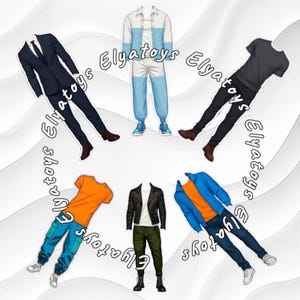 Printable Paper Doll – Boy Dress Up Doll with 10 Outfits | Kids Activity | Instant Download PDF