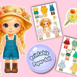 Printable Paper Doll Set | Cute 12 Outfit Collection (A4 PDF)