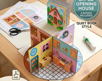 DIY Printable Paper Dollhouse Kit | 3D Cut & Build Playhouse (Digital Download PDF)