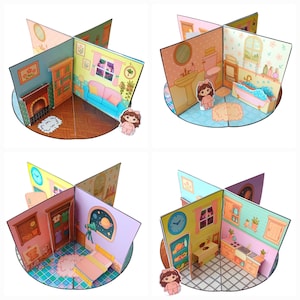 3D Printable Dollhouse: DIY Paper Playhouse Craft (PDF Download