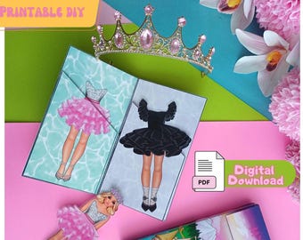 Princess Mira Paper Doll Set – Printable Dress-Up Activity (PDF Download)