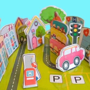 Printable 3D Toy City - DIY Kit for Kids - Printable Paper City Model - Fun DIY Activity for Kids - Create Your Own City: Printable Paper
