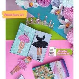 Printable Paper Doll Game Set - Creative Kids Activities - Digital Download- PDF Download - Craft At Home - Paper dollhouse