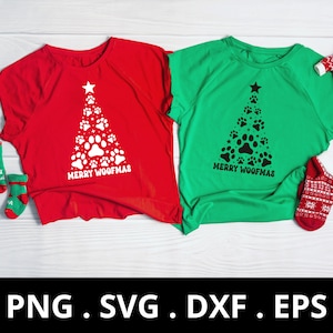 christmas Paw tree svg, cricut, silouhette, be real svg, merry , woofmas, digital download