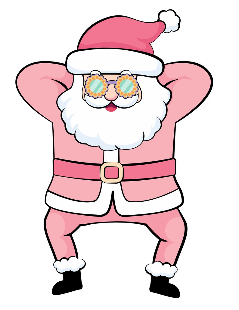 Santa 2024 Dancing SVG , Merry Christmas , Happy New Year Png, Santa