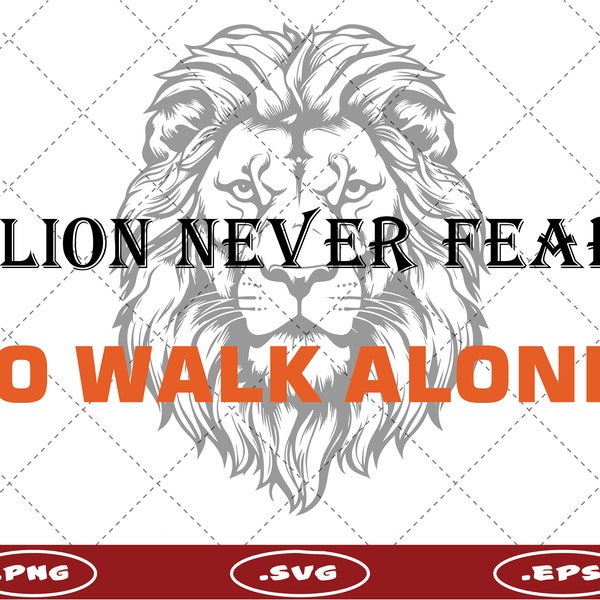 A lion never fears to walk alone, A lion png, brave png, never fear png ,ready print, motivational, quote, png, svg, eps, lion head