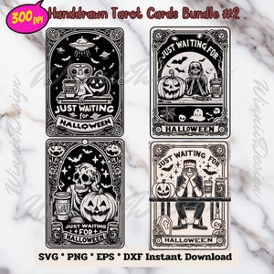 Halloween-Bundl 02, handgezeichnete Tarotkarte, illustrative Tarotkarte, Geschenk für Tarotkartenliebhaber, Tarotkarten-Designer, Halloween-Bundles, Designer-Png