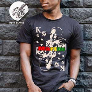 Pakiet kart do gry Black History, przywódcy praw obywatelskich Martina, projektant PNG SVG, karta do gry King, Juneteenth SVG, obdarzony wzmocnieniem, BLM