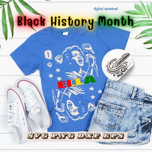 Czarna historia SVG Bundle Ella, projektant kart do gry PNG SVG, Melaninate Queens SVG, Juneteenth SVG, wzmacnianie uzdolnionych, inspirowane SVG, BLM