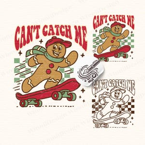 Design retrô desgastado de boneco de gengibre, camiseta fofa de Natal, presente de Natal para marido e mulher, presente de ano novo, boneco de gengibre engraçado para impressão