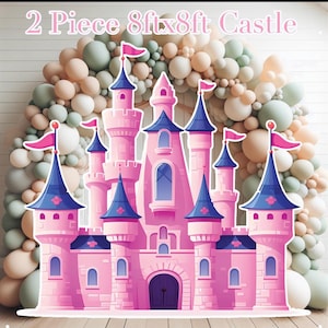 S719FS(SB) S720FS(SB))  UV printed, colorplast cutouts party decorations: 2 Piece Princess Castle