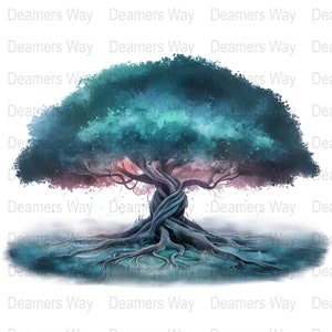 10 Mystical Tree of Life Digital Artwork, Fantasy Tree Clipart Bundle ...