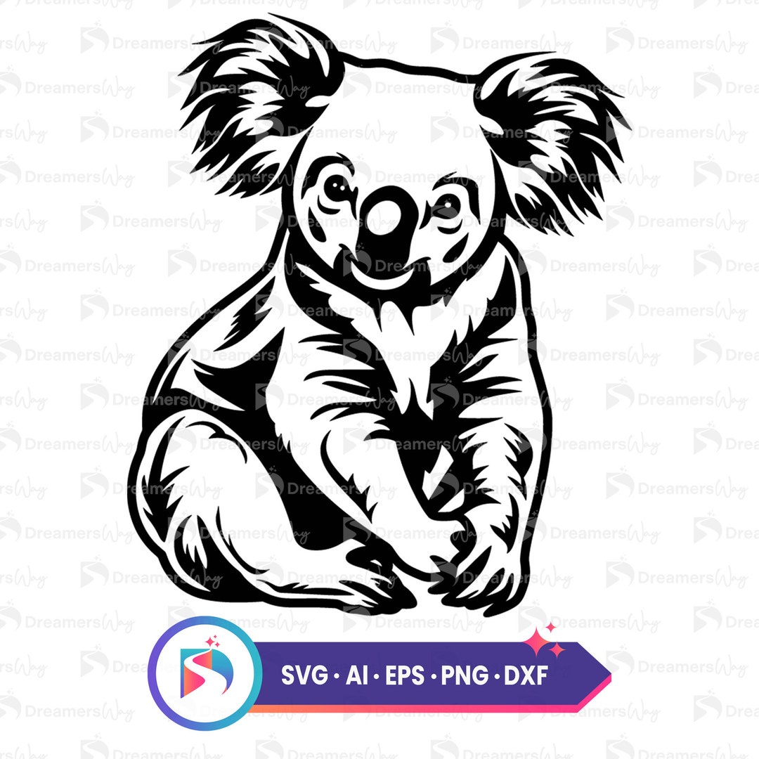 Koala Vector Ripped Koala Vector Illustration, Wild Animal, T-shirt Design, Koala Svg, Best ...