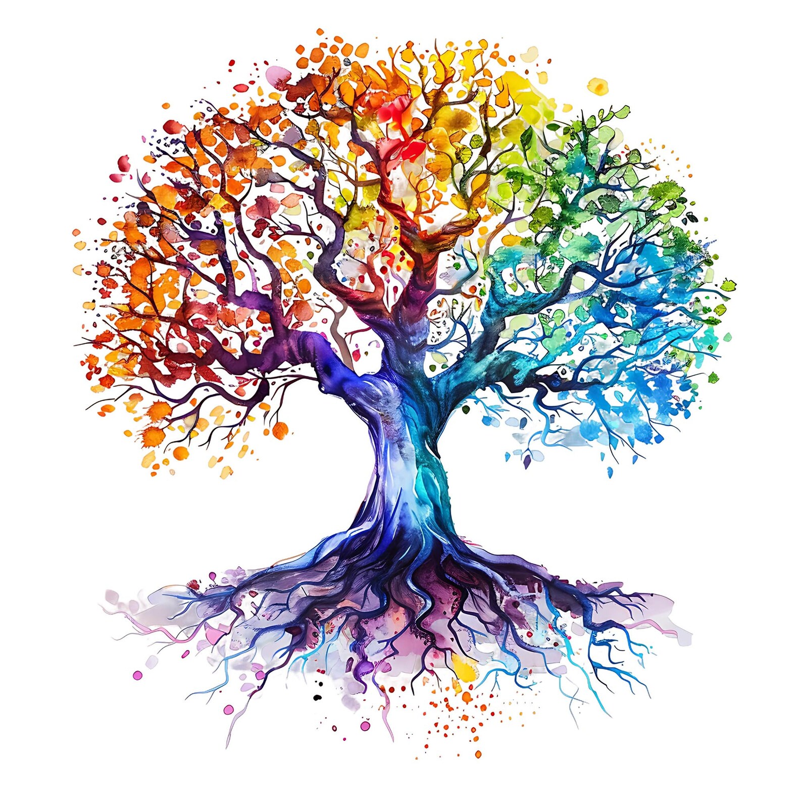 10 Watercolor Tree of Life Digital Clipart, Tree of Life Illustration ...