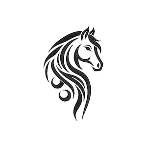 Horse embroidery design, horse embroidery, machine pattern file, digital download.