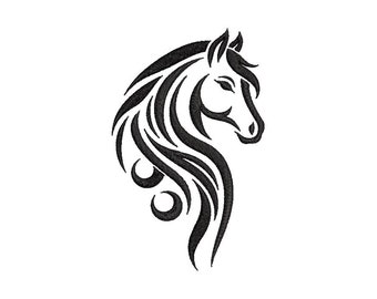 Horse embroidery design, horse embroidery, machine pattern file, digital download.