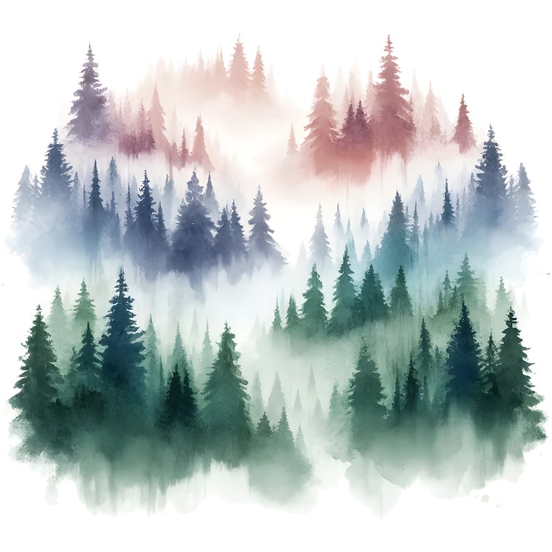 10 Cute Forest Clipart Bundle, High Resolution Png Jpg Files,art for ...