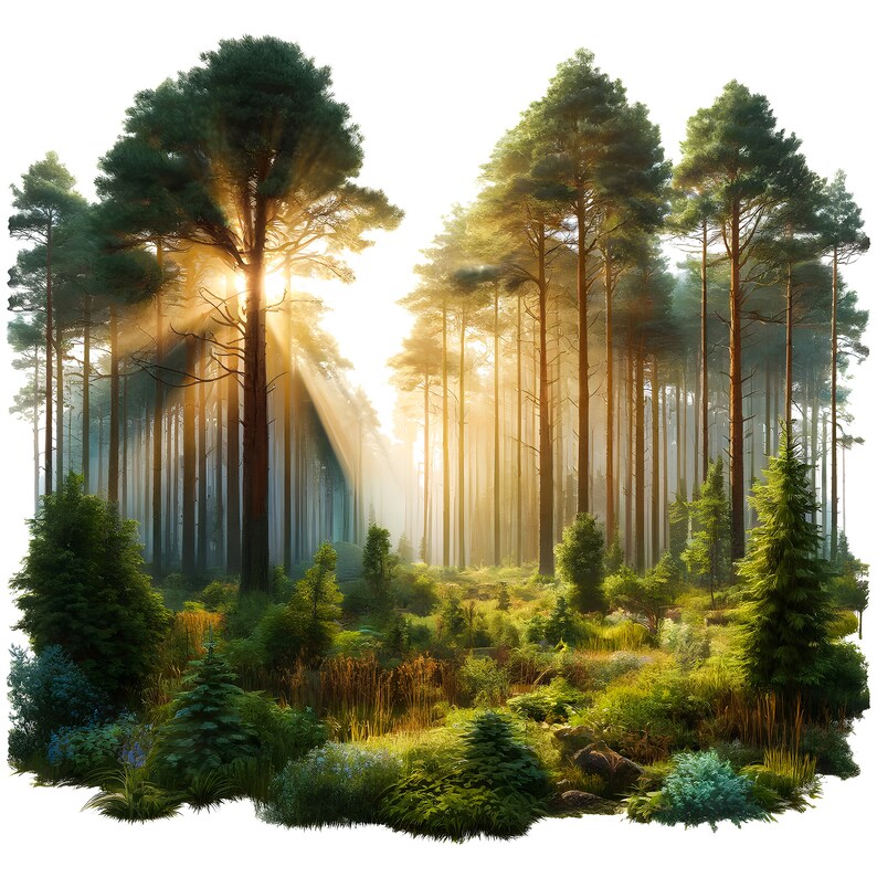 10 Cute Forest Clipart Bundle, High Resolution Png Jpg Files,art for ...