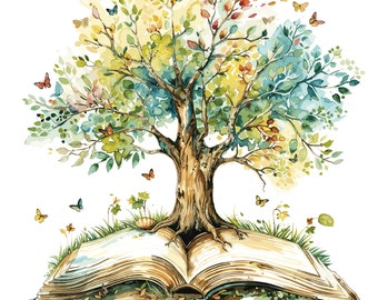 Watercolor tree of life svg vector art, transparent background, instant digital download svg, ai, eps, dxf, png files, commercial use.