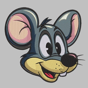 Cute mouse embroidery, digital machine embroidery, craft, unique machine embroidery, pes, hus, dst, exp etc, instant download.