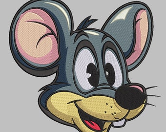 Cute mouse embroidery, digital machine embroidery, craft, unique machine embroidery, pes, hus, dst, exp etc, instant download.