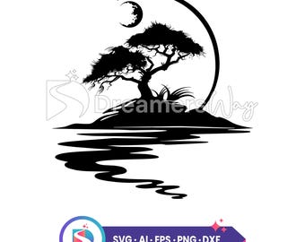 Bonsai Tree Logo SVG PNG JPG  Zen Nature Vector, Digital Download for Calm  Decor, Minimalism & Wellness Themes - Etsy