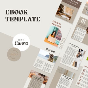 E-boeksjabloon Canva | E-boeksjabloon | Werkmapsjabloon | Loodmagneetsjabloon | Coachinggids Boek Canva-sjabloon | Canva e-boeksjabloon