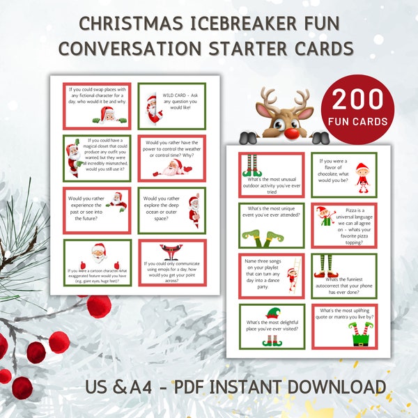 Christmas Icebreaker Conversation cards