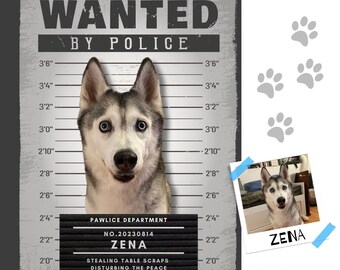 Custom Pet Portrait Gift for Pet Owner Funny Wall Art Personalized Dog Portrait Memorial for Dog Lover  Print On Canva Mug Shot Pet Portrait