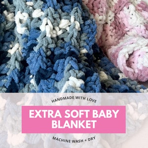 Chunky Crochet Baby Blanket Handmade Crochet Baby Girl Blanket Soft Baby Boy Blanket Gift For Baby Shower Super Soft Baby Girl Knit Blanket